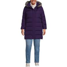 Lands' End L Coats Lands' End Womens Down Winter Coat Blackberry Petite