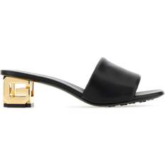 Givenchy Heels & Pumps Givenchy Black Leather Cube Mules