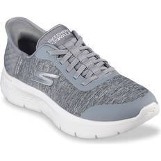 Vegan Walking Shoes Skechers Hands Free Slipins Go Walk Flex Dacey SlipOn Women's Grey/White