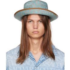 Versace Kopfbedeckungen Versace Blue Allover Bucket Hat 2KB10-Beige Light Bl