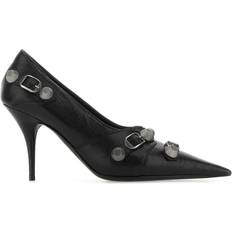 Balenciaga Damen Schuhe Balenciaga Black Leather Cagole Pumps