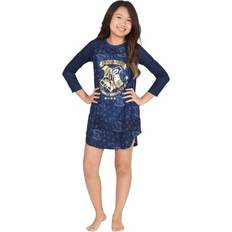 Underwear Harry Potter HARRY POTTER Hermione Hogwarts Logo Ravenclaw House Crest Raglan Sleepshirt Pajama Nightgown, Navy, 10/12