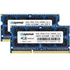 8GB DDR3 Kit 2X4GB DDR3 1600, PC3-12800, ROYEMAI 2RX8 PC3 12800S 1,35V CL11 204-stifts PC3/PC3L DDR3L/DDR3 SO-DIMM RAM DDR3 för bärbar dator