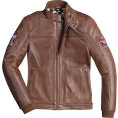 Holyfreedom due motorrad lederjacke Brown