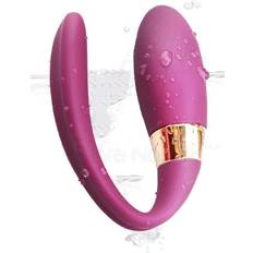 House Of Glass Purple C Shaped Double Vibrator with Remote