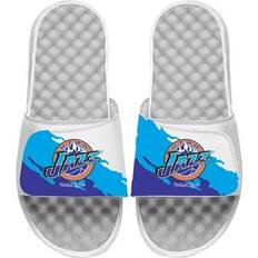 Islide Men ISlide x Mitchell & Ness White Utah Jazz Paint Stripe Slide Sandals