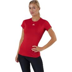 Dame - Rød - Tennis Overdele Tennis Match Tee Aeroready Red, Female, Tøj, T-shirt, Tennis, Rød