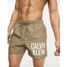 Brown Swimming Trunks Calvin Klein Swimwear Badeshorts KM0KM00794 Beige Regular Fit