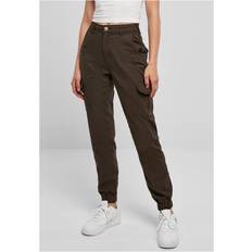 Urban Classics High Waist Cargo Trousers - Brown