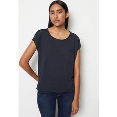 Denim/Jeansstoff T-Shirts Marc O'Polo Denim Damen B41225951423 T-Shirt, Blau