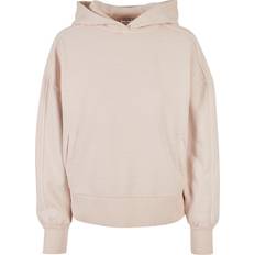 Urban Classics Rosa Överdelar Urban Classics Dam tung Terry Garment Dye Hoody tröja rosa, XXL, ROSA