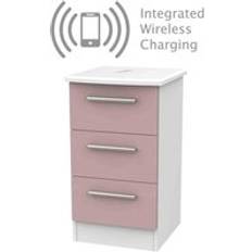 Pink Bedside Tables Welcome Furniture Ready Assembled Knightsbridge 3 Bedside Table