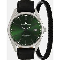 Jacques Lemans Klockor Jacques Lemans presentset, stål/grön, 43mm