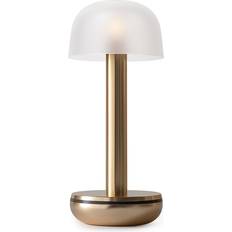 Humble Two Portable LED Gold Frosted Glass Table Lamp