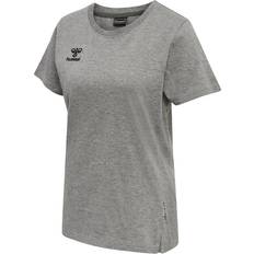 Hummel T-shirts Hummel Move Grid Bomulds T-Shirt Dame - Grey Melange