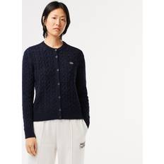 Lacoste Dame Trøjer Lacoste Cable Knit Jumper - Blå