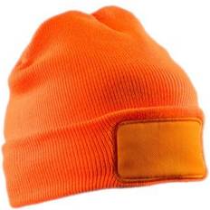 Jaune Bonnets Result Adults Unisex Double Knit Thinsulate Printers Beanie One Size Fluorescent Yellow