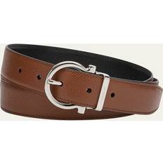 Ferragamo Bekleidung Ferragamo Black And Brown Leather Reversible Belt BLACK-BROWN