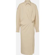 LEMAIRE Beige Twisted Midi Dress RE303 Dusty Rose FR