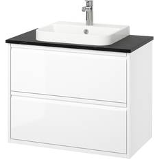 IKEA ÄNGSJÖN BACKSJÖN lådor/tvättställ/kran, högglans