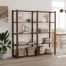 Møbler vidaXL Opbevaringsreol 5 Hylder 170 x 38 x 170 cm Massivt Fyrretræ Brun