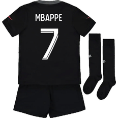 Nike 2021-2022 PSG Third Mini Kit MBAPPE 7 Black MB 5-6yrs 110-116cm