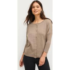 Natur Cardigans Saint Tropez Kardigan MilaSZ Rib SL Cardigan Natur