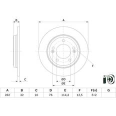 Friction Breaking Bosch Brake disc BD2873 BD2873
