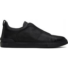 Zegna Men Trainers Zegna Black Triple Stitch Sneakers NEE Black