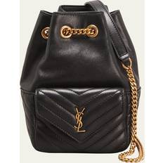 Bucket Bags Saint Laurent Joe Mini YSL Quilted Lambskin Bucket Bag BLACK