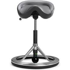 Läder Kontorsstolar Backapp 2.0 Smart Palma Breathe Black Ball Black/Polished Aluminum Office Chair 81cm