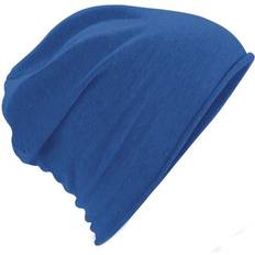 Clothing Beechfield Plain Jersey Beanie Hat Blue One