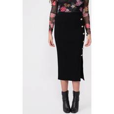 Ted Baker Skirts Ted Baker Womens Black Betylou Ribbed Stretch-knit Midi Skirt