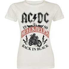 AC/DC T-shirt Hells Bells för Dam vintage vit