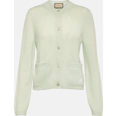 Gucci Cardigans Gucci Cardigan Interlocking aus Kaschmir Grün