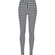 Élasthanne/Lycra/Spandex Leggings Urban Classics Ladies’ soft black houndstooth leggings Leggings black white