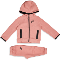 18-24M Tracksuits Children's Clothing Nike Baby Sportswear Tech Fleece Full-Zip Set Hoodie Set 2pcs - Red Stardust (66L050-R3T)