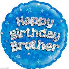 Oaktree 18 Inch Happy Birthday Brother Foil Balloon