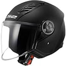 X-large Motorcycle Helmets LS2 Airflow II Open Face Helmet - Matt Black