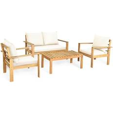 Wood Outdoor Lounge Sets Bed Bath & Beyond 4 Acacia Wood Chat Outdoor Lounge Set