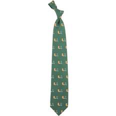 Green - Women Ties Eagles Wings University of Miami Print Silk Neck Tie Green NCAA Novelty at Academy Sports