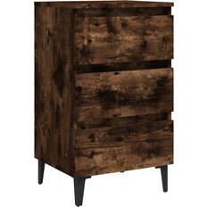 vidaXL 813140 Smoked Oak Mesita de noche 35x40cm