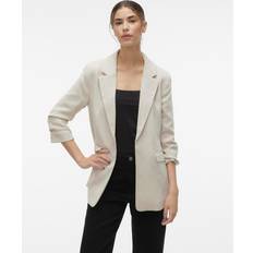 Polyester Blazers Vero Moda Blazer Femme Taille Gris Frida 10306404