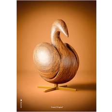 Plakat Svane Figuren/Brun Baggrund
