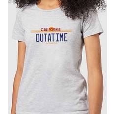 Back To The Future Outatime Plate Women's T-Shirt Grey