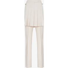 Fendi Byxor & Shorts Fendi Cream Trousers In Wool