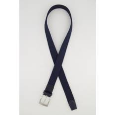 Blåa Skärp Ulla Popken Stora storlekar Flätat skärp skinn med metallspänne, Dam, blå 145, Läder/Polyester