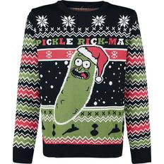 Grå - Herre - Julesweaters Sweatere Rick and Morty Christmas jumper till Herrer multifarvet