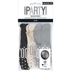 Party Supplies Unique One Size, 100 Party Glitz Latex Balloons Pack of 6