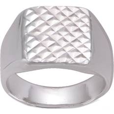 Matte - Men Rings Les Tresors De Lily Men's Silver Silver Signet Ring rhodium 13x13mm Grey